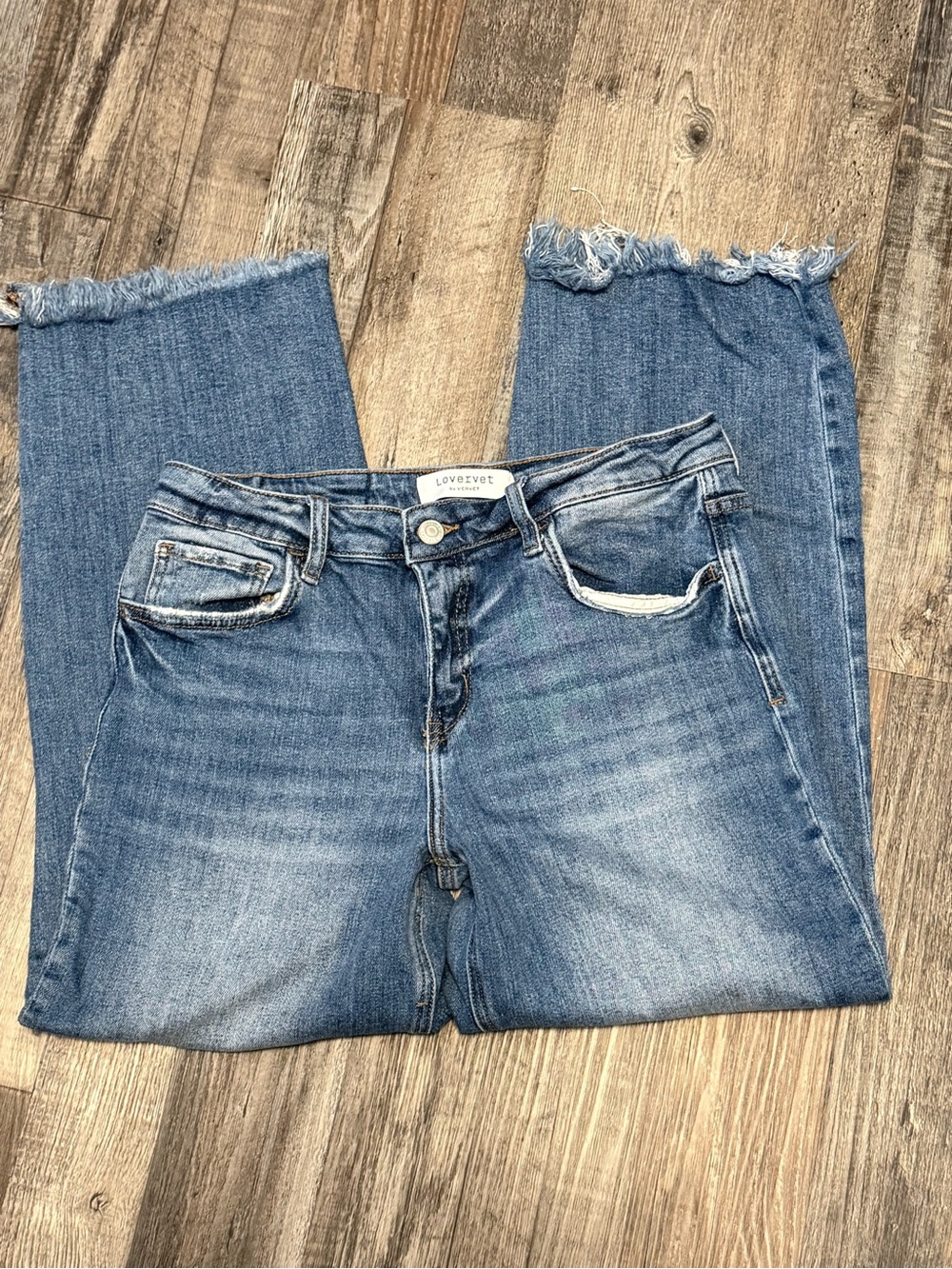 Lovervet by VERVET "Top Notch" High Rise Slim Wide Leg Jeans Size 9 29